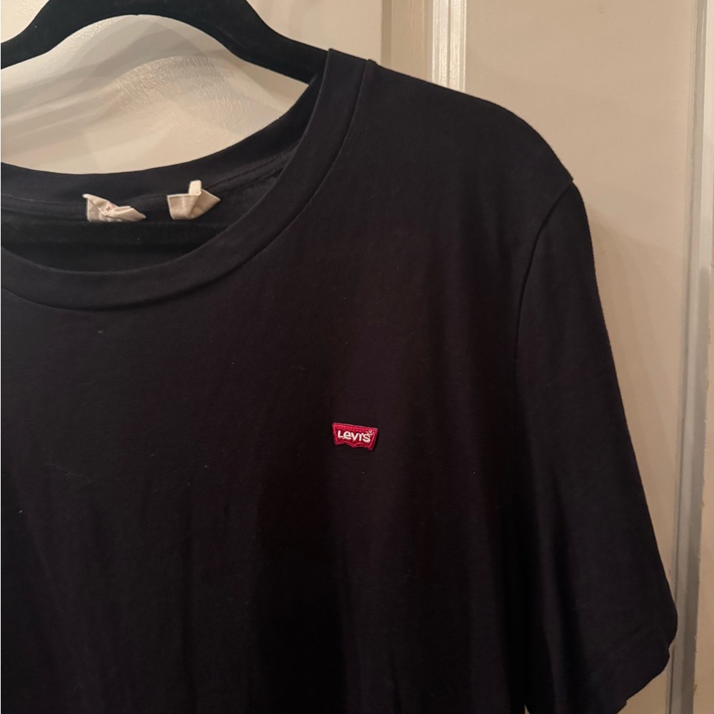 Levi's Men's Black Tee with Red Logo